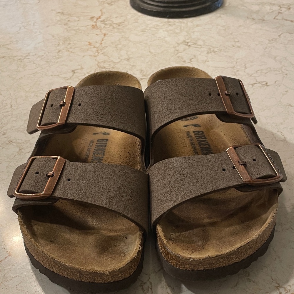 Birkenstock Dark Brown Double Strap Sandals